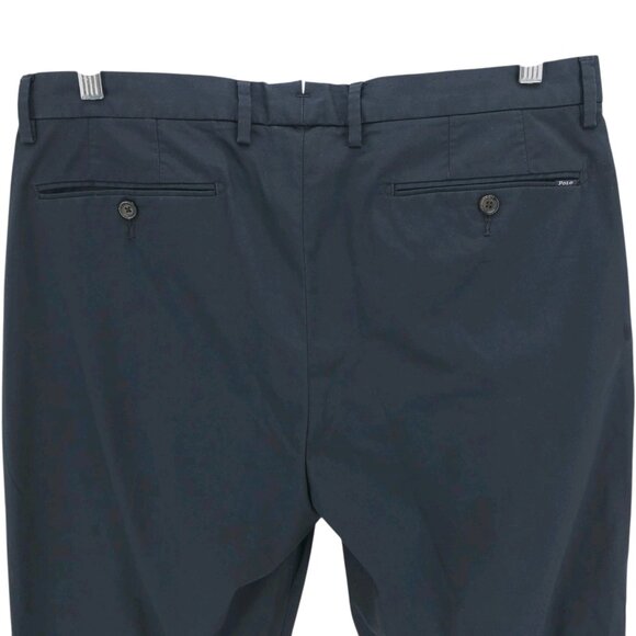 POLO RALPH LAUREN Chino Pants Navy Blue Stretch Straight Fit Size 34x30 - Picture 4 of 10